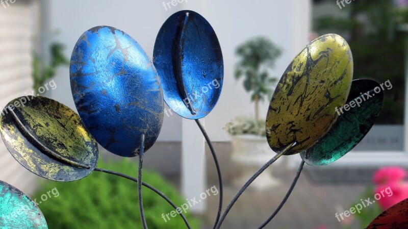 Art Pinwheel Metal Gloss Decor