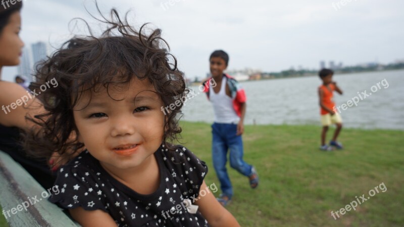 Girl Smile Curly Hair Cute Expression