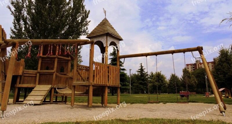 Playground Rock Climbing Swing Game Park