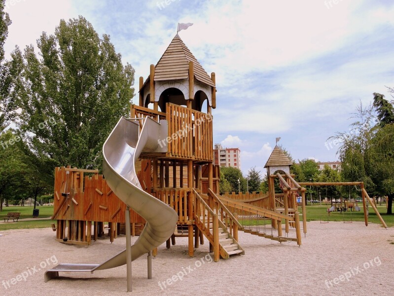 Playground Slide Castle Swing Game