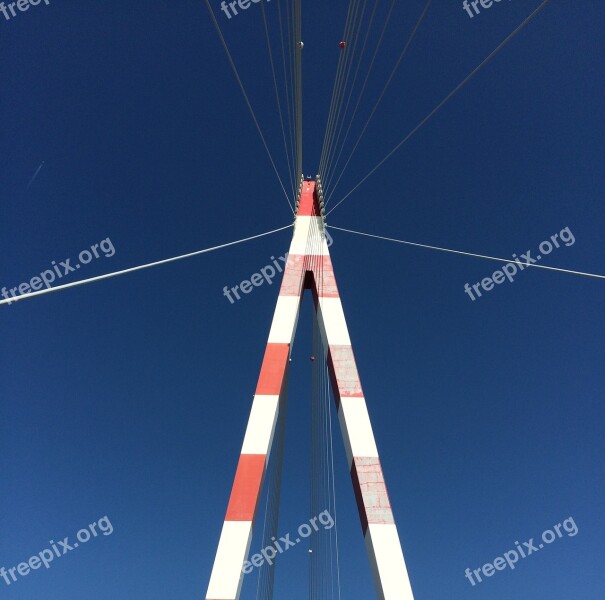 Bridge Saint-nazaire Sky Structure Red