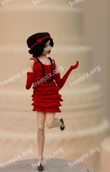 Sexy Lady Red Femininity Figure