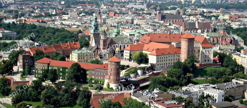 Kraków Wawel Castle Aerial Poland