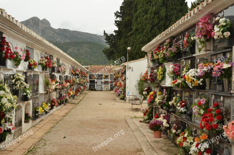 Cemetery Grave Wall All Souls ' Day Spain