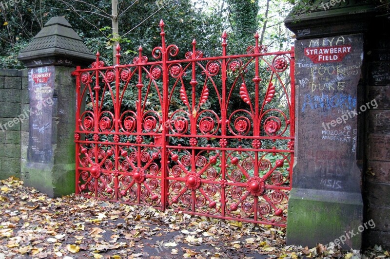 Iron Gate Entrance Old Metal Graffiti