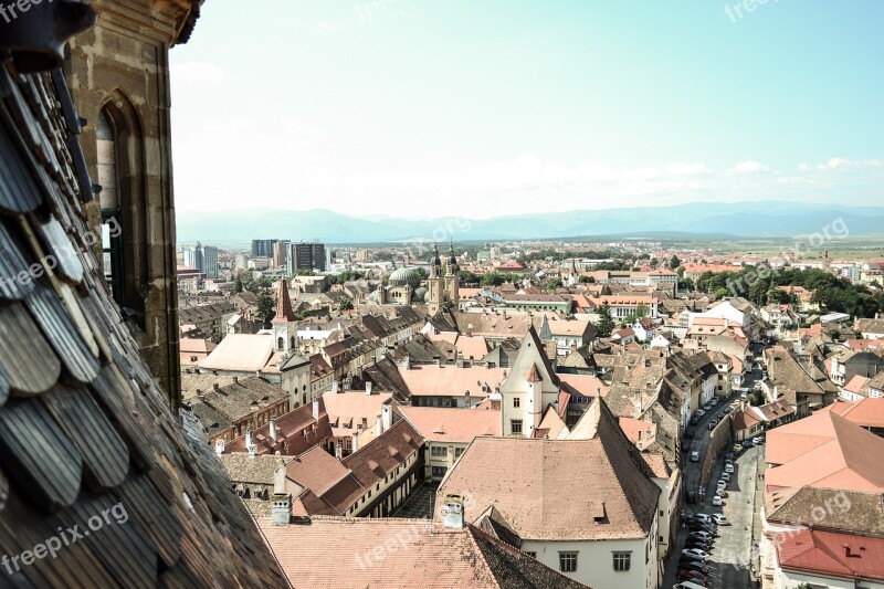 Sibiu City Tower Architecture Travel