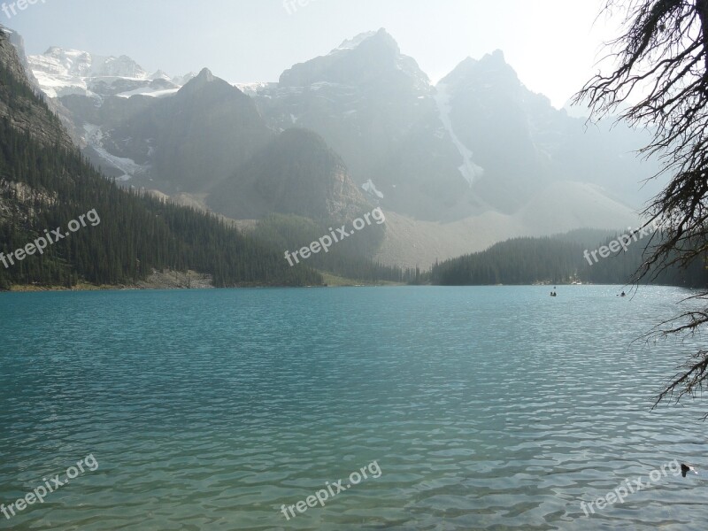 Canada Mountains Lake Nature Landscape