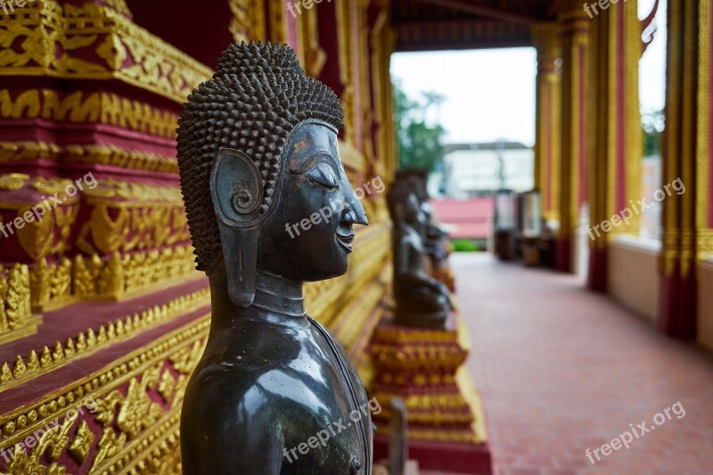 Temple Statues Asia Buddha Buddhist