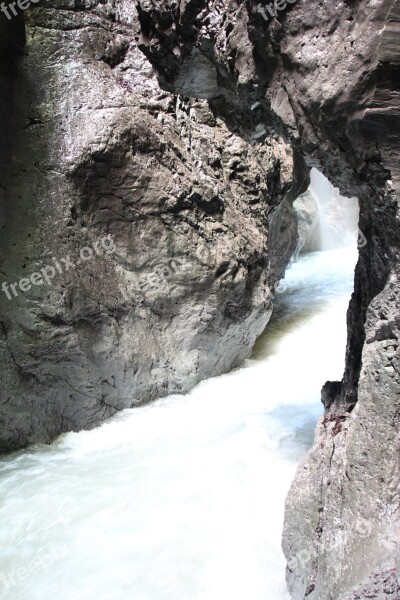 Partnachklamm River Racing Garmisch Partenkirchen Gorge