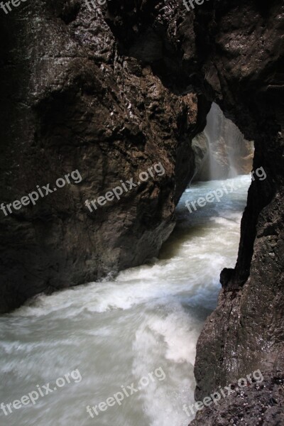 Partnachklamm River Racing Garmisch Partenkirchen Gorge