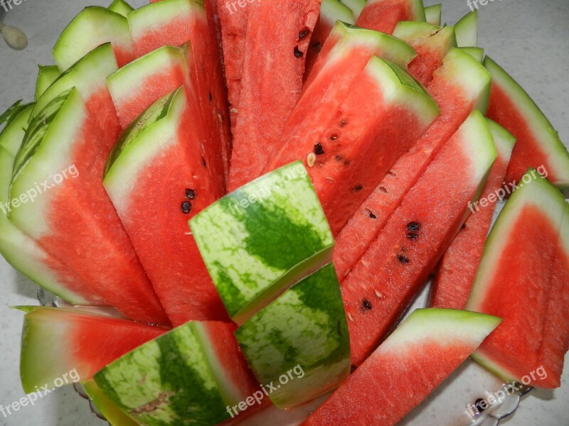 Watermelon Health Heat Vitamins Fresh Fruit