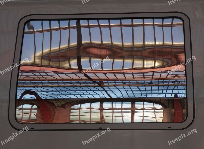 Train Window Belgium Antwerp Station