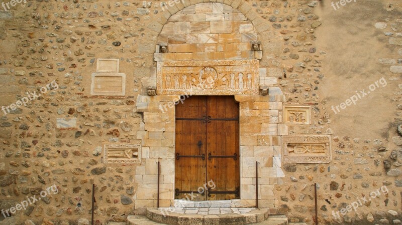 France St Genis Abbey Lintel Door