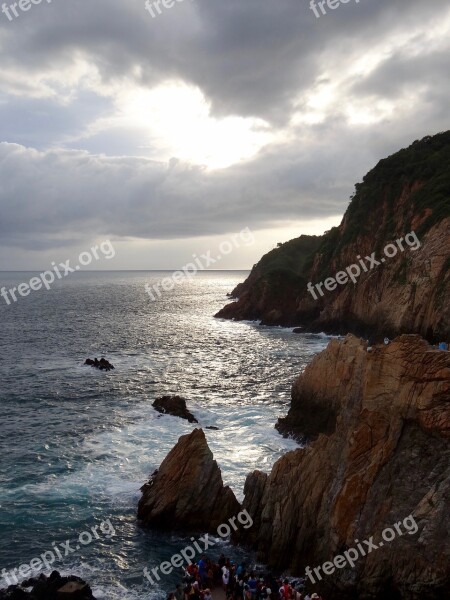 Sunset Beach Mexico Acapulco Free Photos