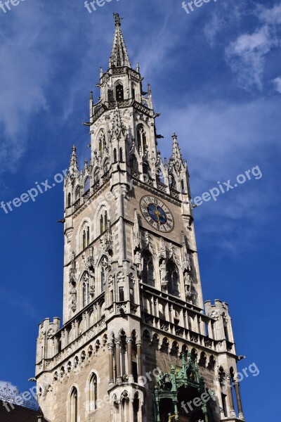 Rathaus Munich Munich Tower Town Hall Facade