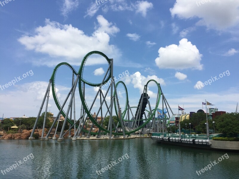 Roller Coaster Universal Universal Studios Universal Orlando Hulk