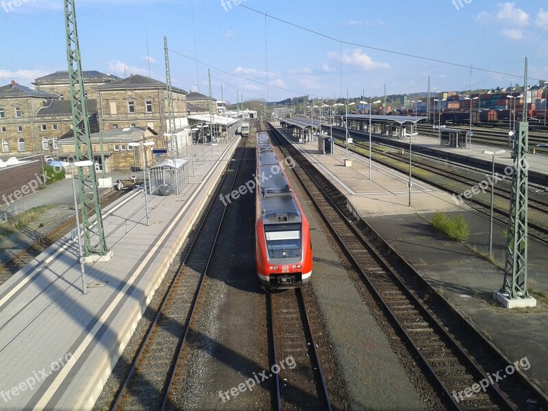 Railway Station Hof Deutsche Bahn Free Photos