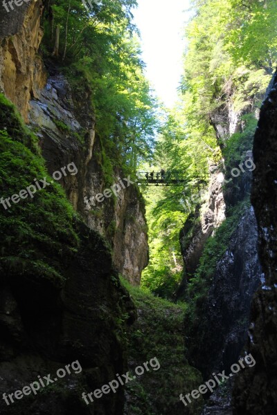 Bridge Partnachklamm River Racing Garmisch Partenkirchen