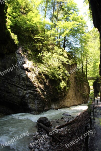 Partnachklamm River Racing Garmisch Partenkirchen Gorge