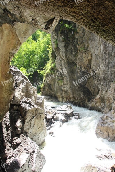 Partnachklamm River Racing Garmisch Partenkirchen Gorge