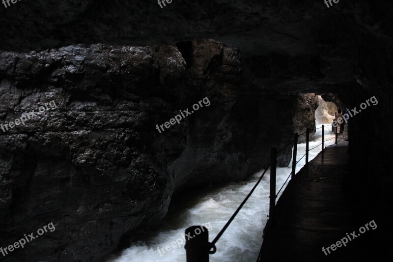 Partnachklamm River Racing Garmisch Partenkirchen Gorge