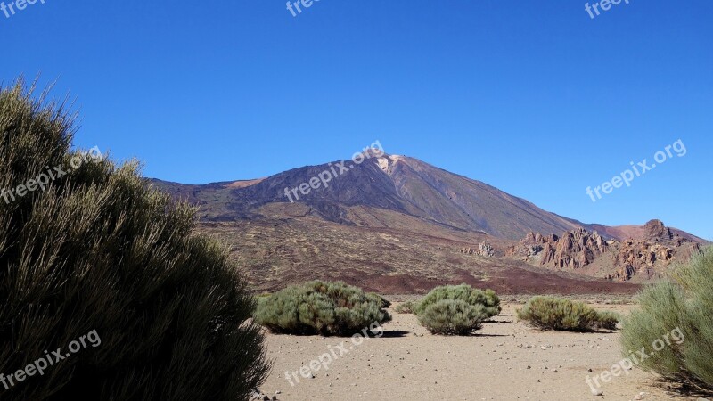 Pico Del Teide Mountain Canadas Tenerife Nature