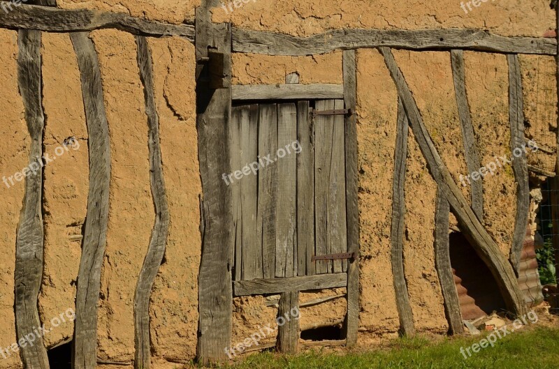 Wall Timber-framed Wood Bar Door