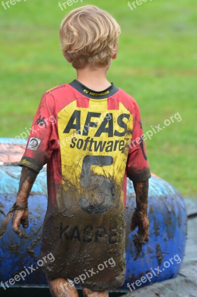 Child Boy People Mud Dirt