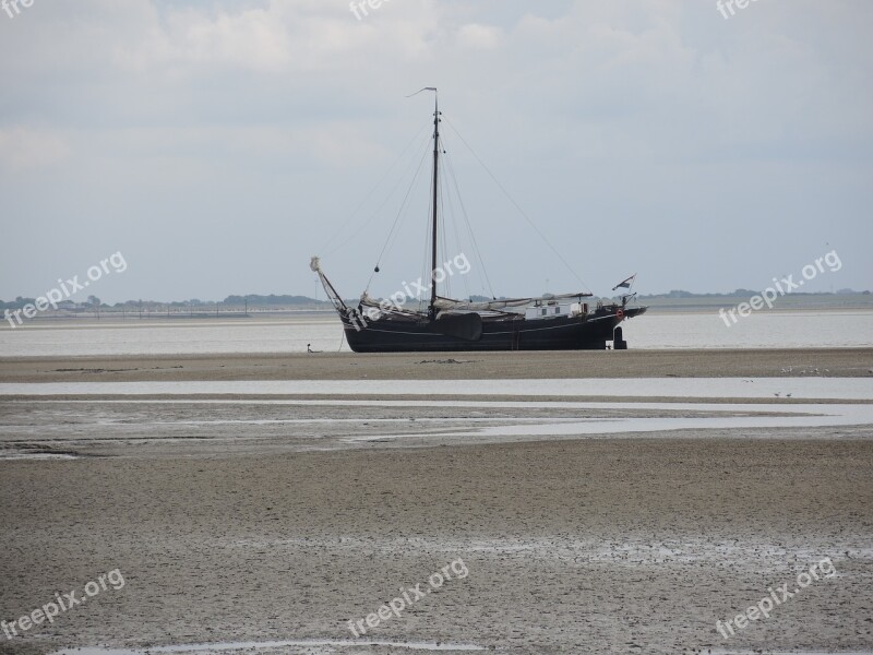 Baltrum Watts Island North Sea Ebb