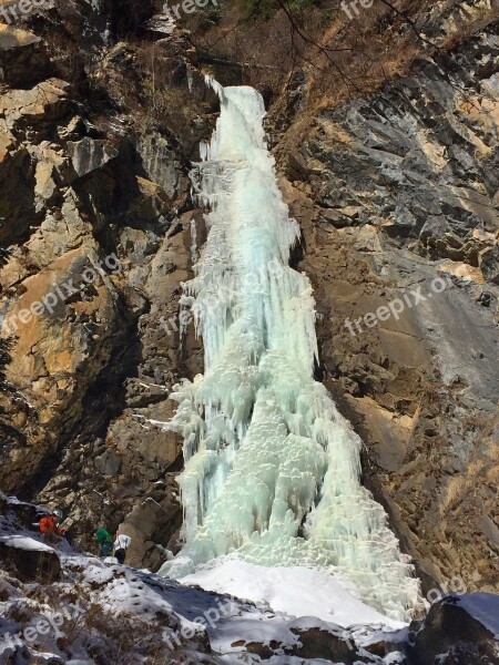 Shuangqiaogou Climbing Icefall Siguniangshan Icefall Free Photos