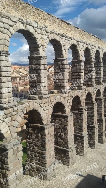 Segovia Aqueduct Spain Building Roman