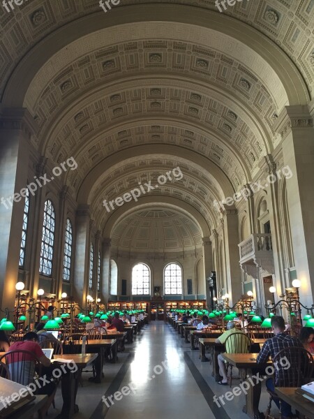 Library Boston Massachusetts Architecture Desks