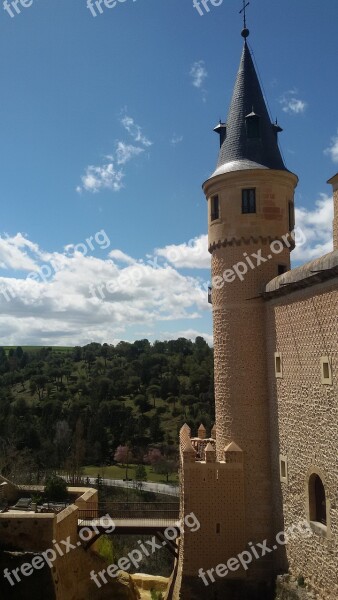 Alkazar Segovia Spain Tower Drawbridge