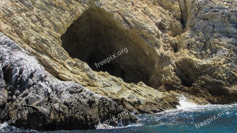 Greece Skiathos Sea Cave Sea Island