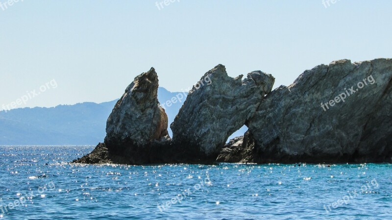 Greece Skiathos Island Beach Rock