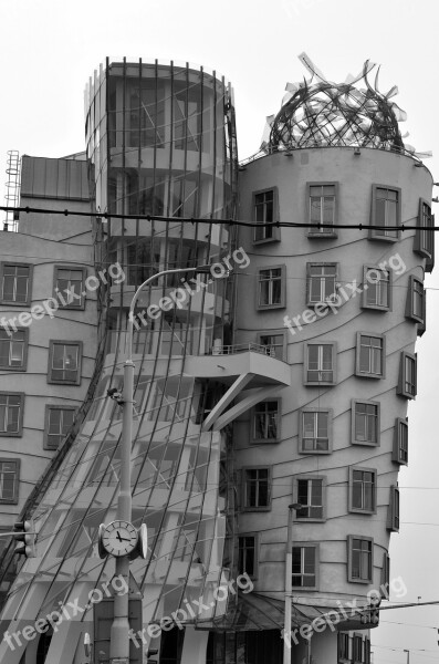 Prague Dancing House Architecture Building Praha