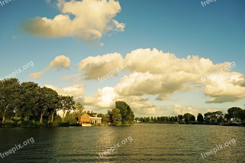 River View Scenic Landscape Evening