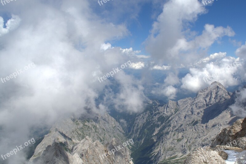 Zugspitze Glacier Garmisch Outdoor Snow