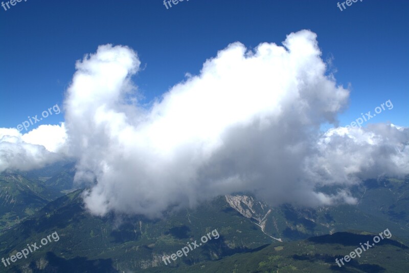 Far Right Eastern Alps Zugspitze Cloud Alpine