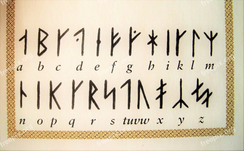 Runic Scripture Germanic-characters Old Characters Characters Old