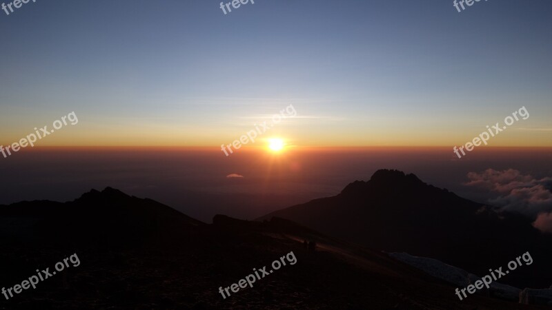 Kilimanjaro Mountain Africa Sunrise Summit Ascension