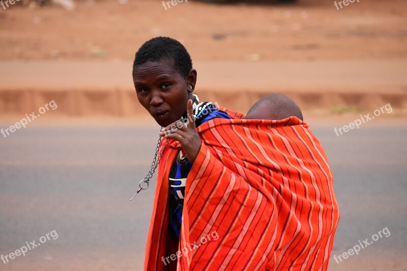 People Woman With Child Tanzania Family Woman