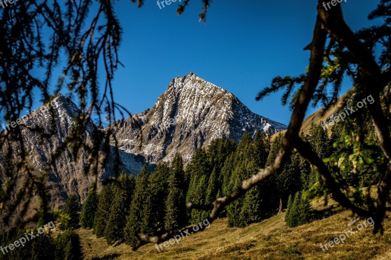 Switzerland Mountain Landscape Alpine Autum