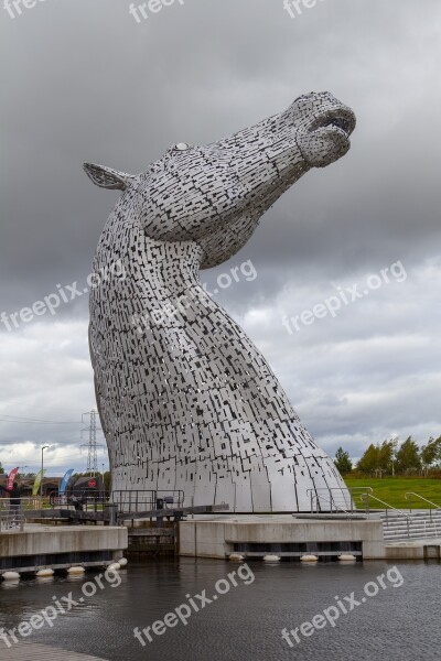 Kelpies Scotland Uk Tourist Falkirk