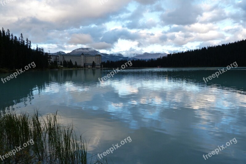 Lake Louise Reflections Water Canada Rockies