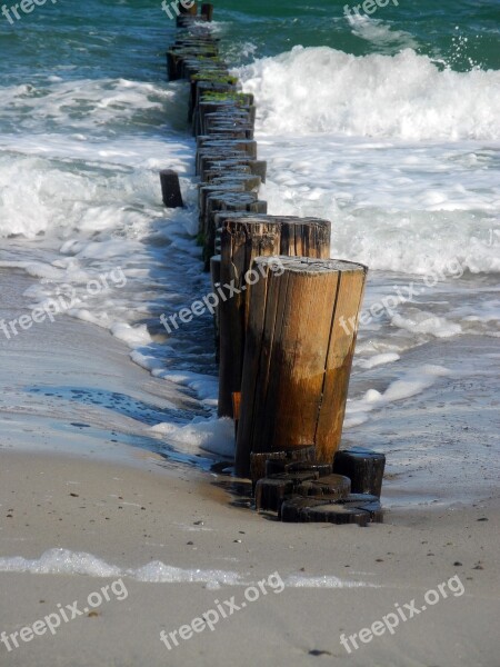 Baltic Sea Groynes Water Sea Breakwater