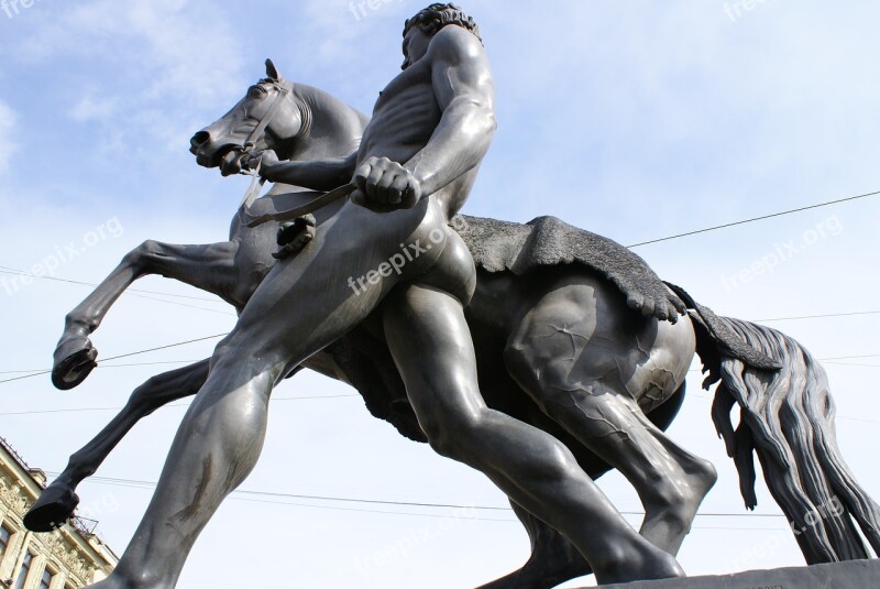 Bridge Anichkov Bridge Architecture Horse Free Photos