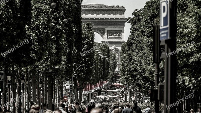 Paris Champs-elysees Arc-de-triomphe Monument France