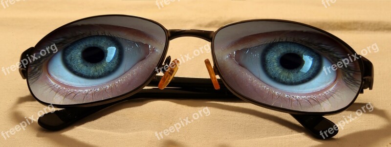 Glasses Eye Frame By Looking Composing