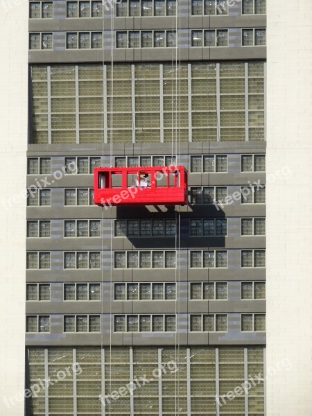 Window Cleaner Skyscraper Window Facade Architecture